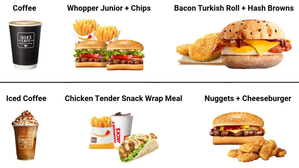 Hungry Jack's App Deals Menu