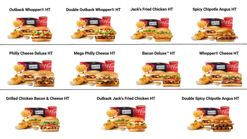 Hungry Jack's Bundle Meals Menu