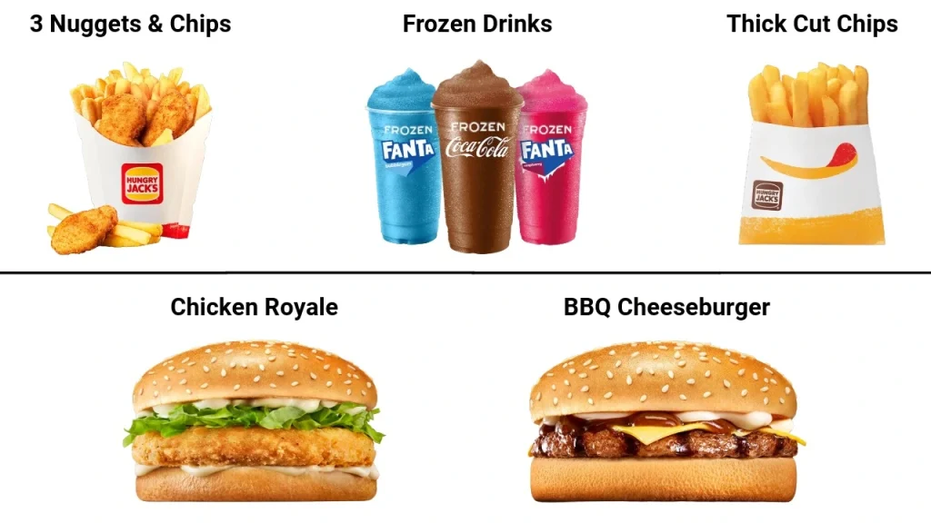 Hungry Jack's Penny Pinchers Menu
