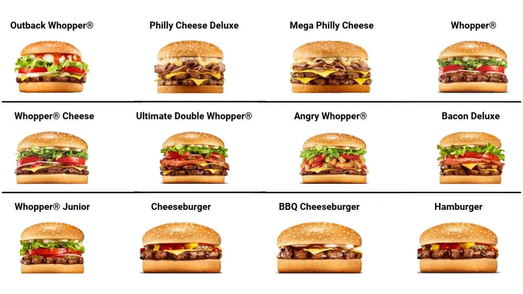 Hungry Jack's Whopper® Beef Menu